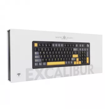 White Shark EXCALIBUR-B TKL Mechanische Gaming-Tastatur, KTT Wine Red Linear Hot-Swap, Per-Key RGB, Schwarz
