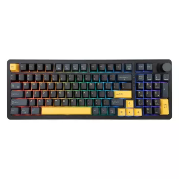 White Shark EXCALIBUR-B TKL Mechanische Gaming-Tastatur, KTT Wine Red Linear Hot-Swap, Per-Key RGB, Schwarz