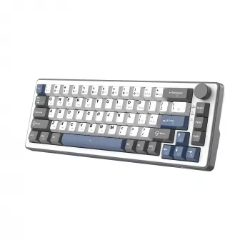 White Shark EXCALIBUR M Mechanische Tastatur (GK-009251) mit Outemu Blue Switches, RGB-Beleuchtung, US-Layout, Weiß
