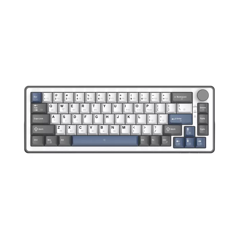 White Shark EXCALIBUR M Mechanische Tastatur (GK-009251) mit Outemu Blue Switches, RGB-Beleuchtung, US-Layout, Weiß