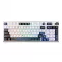 White Shark EXCALIBUR-W Mechanische Gaming-Tastatur, 75% Layout, KTT Wine Red Hot-Swap, Per-Key RGB, Kabelgebunden, Weiß