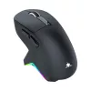 White Shark GAWAIN-B Kabellose Gaming-Maus, 12000 DPI, 500 mAh, 56 g, Schwarz