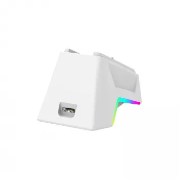 White Shark GAWAIN-W Kabellose Gaming-Maus – 12000 DPI, 500mAh Akku, 56g, Weiß