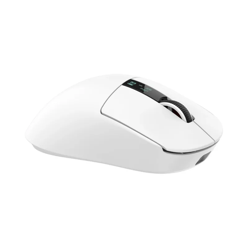 White Shark GAWAIN-W Kabellose Gaming-Maus – 12000 DPI, 500mAh Akku, 56g, Weiß
