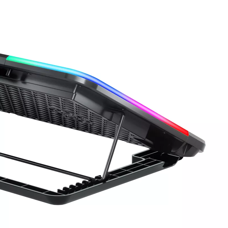 White Shark ICE BLADE GCP-96 Dual-Lüfter Laptop-Kühlpad mit blauer LED, unterstützt bis zu 17 Zoll, 5 einstellbare Positionen