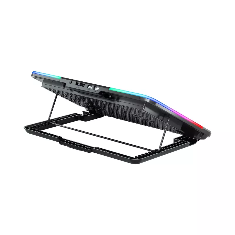 White Shark ICE BLADE GCP-96 Dual-Lüfter Laptop-Kühlpad mit blauer LED, unterstützt bis zu 17 Zoll, 5 einstellbare Positionen