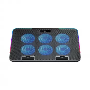 White Shark ICE BLADE GCP-96 Dual-Lüfter Laptop-Kühlpad mit blauer LED, unterstützt bis zu 17 Zoll, 5 einstellbare Positionen