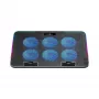 White Shark ICE BLADE GCP-96 Dual-Lüfter Laptop-Kühlpad mit blauer LED, unterstützt bis zu 17 Zoll, 5 einstellbare Positionen