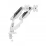 White Shark KHUFU-II GMS-3211 Dual Monitor Desktop Mount - Gas Spring, 17 inch-32 inch, 9kg per Arm, Black