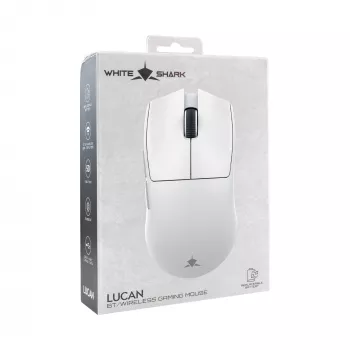 White Shark LUCAN-W WGM-5022 12000 DPI Wireless Gaming Mouse, Weiß
