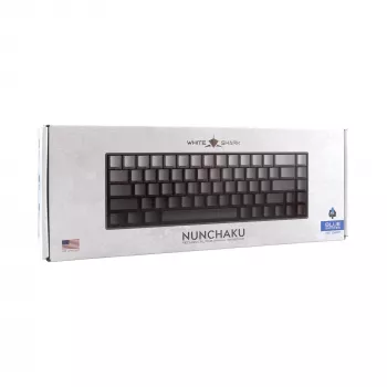 White Shark Nunchaku Mechanische Gaming-Tastatur TKL, Grau, Outemu Blue Switch, RGB Hot-Swap, Kabelgebunden USB