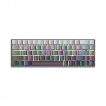 White Shark Nunchaku Mechanische Gaming-Tastatur TKL, Grau, Outemu Blue Switch, RGB Hot-Swap, Kabelgebunden USB