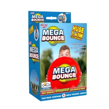 Wicked Vision Mega Bounce Junior Aufblasbarer Hüpfball (50 cm, Regenbogen) mit Handpumpe