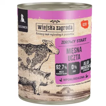 WIEJSKA ZAGRODA Puppy Meat Feast Nassfutter für Welpen 800g