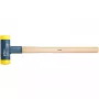 Wiha 02097 Rückschlagfreier Soft-Face-Hammer mit Hickory-Stiel, 1250 g, 50 mm Kopf