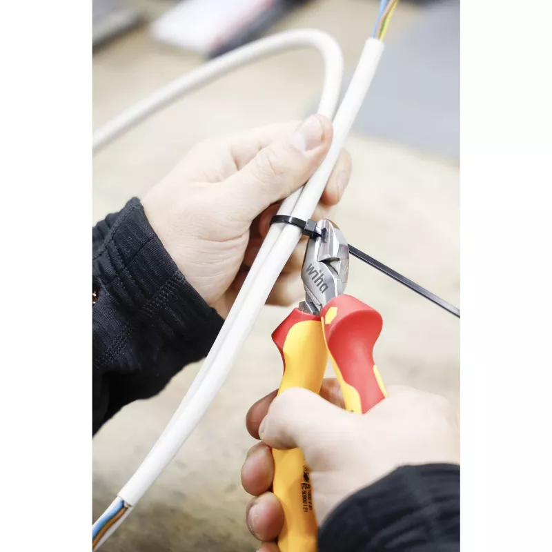 Wiha 43458 Professional electric Seitenschneider 200 mm, VDE-isoliert, Rot/Gelb