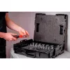WIHA 44685 Steckschlüssel- und Bit-Set 1/4 Zoll & 1/2 Zoll, 60-teilig mit 2 Ratschen und Schraubendrehergriff, in L-BOXX