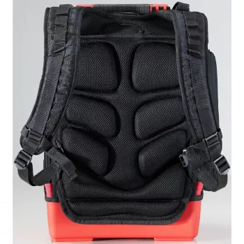 Wiha 45528 Elektriker-Werkzeugrucksack-Set, 28-teilig, 385 x 260 x 530 mm, Schwarz/Rot