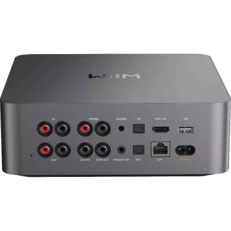 WiiM Ultra Dark Grey - Hi-Res Music Streamer & Network Audio Player mit Vorverstärker, HDMI ARC, Phono MM