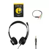 WINX CALL Clear 3,5-mm-Headset, kabelgebunden, On-Ear, mit Geräuschunterdrückungsmikrofon, Lautstärkeregler, Kunstlederpolster - Schwarz