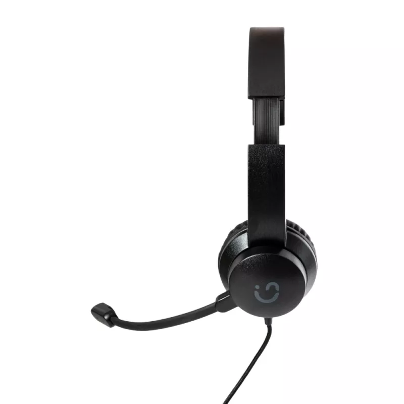 WINX CALL Clear 3,5-mm-Headset, kabelgebunden, On-Ear, mit Geräuschunterdrückungsmikrofon, Lautstärkeregler, Kunstlederpolster - Schwarz