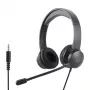 WINX CALL Clear 3,5-mm-Headset, kabelgebunden, On-Ear, mit Geräuschunterdrückungsmikrofon, Lautstärkeregler, Kunstlederpolster - Schwarz