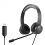 WINX CALL Clear USB-Headset WX-HS104 - Geräuschunterdrückendes Bügelmikrofon, On-Ear, USB-A, Schwarz