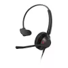 WINX CALL Pro 2 Mono AI Noise Cancelling Headset mit Kabel USB-A, drehbarem Mikrofonarm, Inline-Bedienelementen, weichem Ohrpolster aus PU-Leder, Schwarz