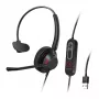 WINX CALL Pro 2 Mono AI Noise Cancelling Headset mit Kabel USB-A, drehbarem Mikrofonarm, Inline-Bedienelementen, weichem Ohrpolster aus PU-Leder, Schwarz
