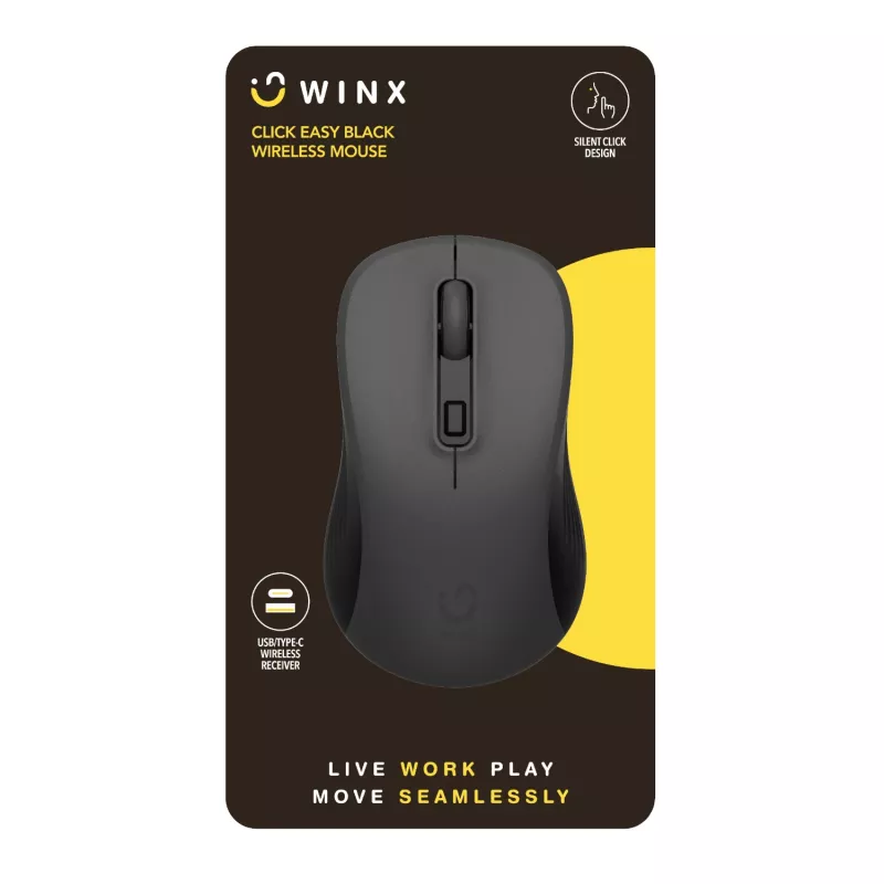 WINX CLICK Easy 1600DPI 2.4GHz kabellose Maus - Schwarz