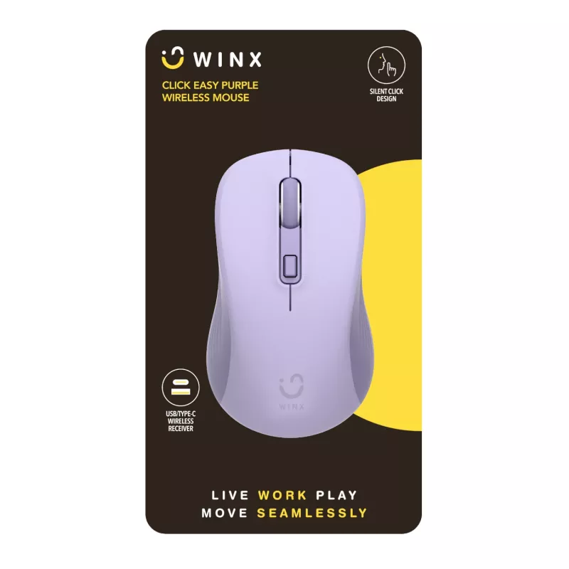 WINX CLICK Easy 1600DPI 2.4GHz kabellose Maus - Lila