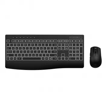 WINX DO Business Hintergrundbeleuchtete Kabelgebundene Tastatur-Maus-Kombination – Full-Size-Membran, Regenbogen-LED, Einstellbare DPI, Spritzwassergeschützt, USB Plug & Play