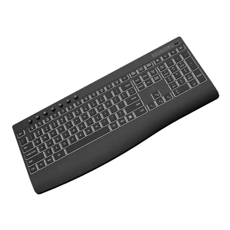 WINX DO Business Hintergrundbeleuchtete kabellose Tastatur- und Maus-Kombination - Vollformat, wiederaufladbar, leise Scherentasten, einstellbare DPI, USB-C-Laden, Schwarz