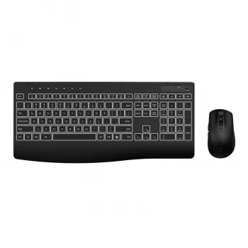 WINX DO Business Hintergrundbeleuchtete kabellose Tastatur- und Maus-Kombination - Vollformat, wiederaufladbar, leise Scherentasten, einstellbare DPI, USB-C-Laden, Schwarz