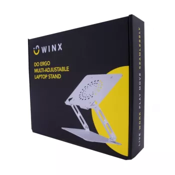 WINX DO Ergo Mehrfach verstellbarer Laptop-Ständer, Aluminium, Silber, 10-17 inch, faltbar, höhen- und neigungswinkelverstellbar