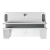 WINX DO Ergo Vertikaler Laptop-Ständer - Space Grey Aluminium, verstellbare Breite 10-30mm, rutschfest, Desktop-Organizer
