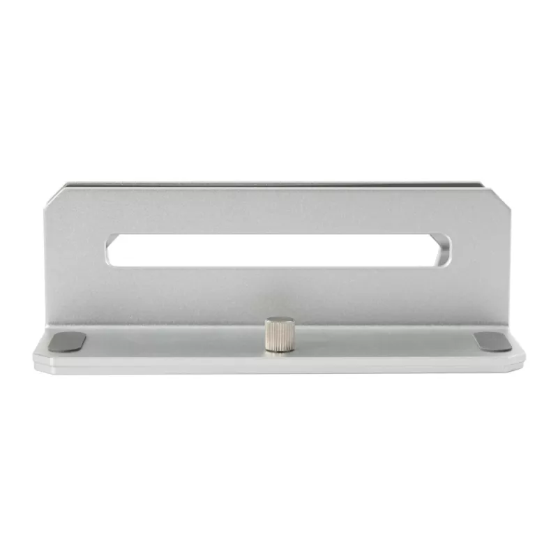 WINX DO Ergo Vertikaler Laptop-Ständer - Space Grey Aluminium, verstellbare Breite 10-30mm, rutschfest, Desktop-Organizer
