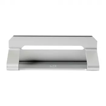 WINX DO Ergo Vertikaler Laptop-Ständer - Space Grey Aluminium, verstellbare Breite 10-30mm, rutschfest, Desktop-Organizer