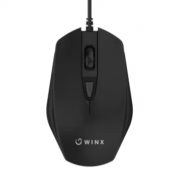 WINX DO ESSENTIAL Kabelmaus - 1000 DPI optisch, USB, beidhändig, Schwarz