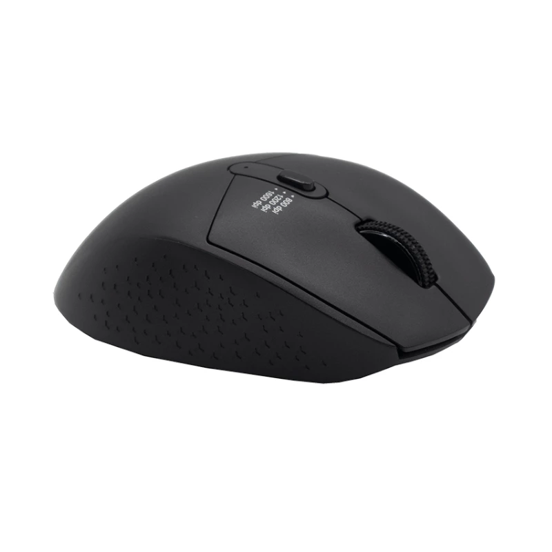WINX DO Simple Wireless Mouse WX-KB102, 2,4 GHz, optische 3-Tasten-Maus, 1600 DPI, beidhändig, Schwarz