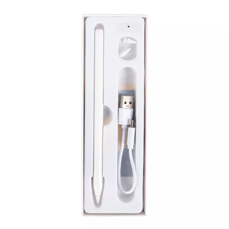 WINX DOODLE Pro iPad-Stift - Weißer aktiver Stift mit Handballenabweisung, Neigungserkennung, magnetischer Befestigung, USB-C-Laden, Ersatzspitze