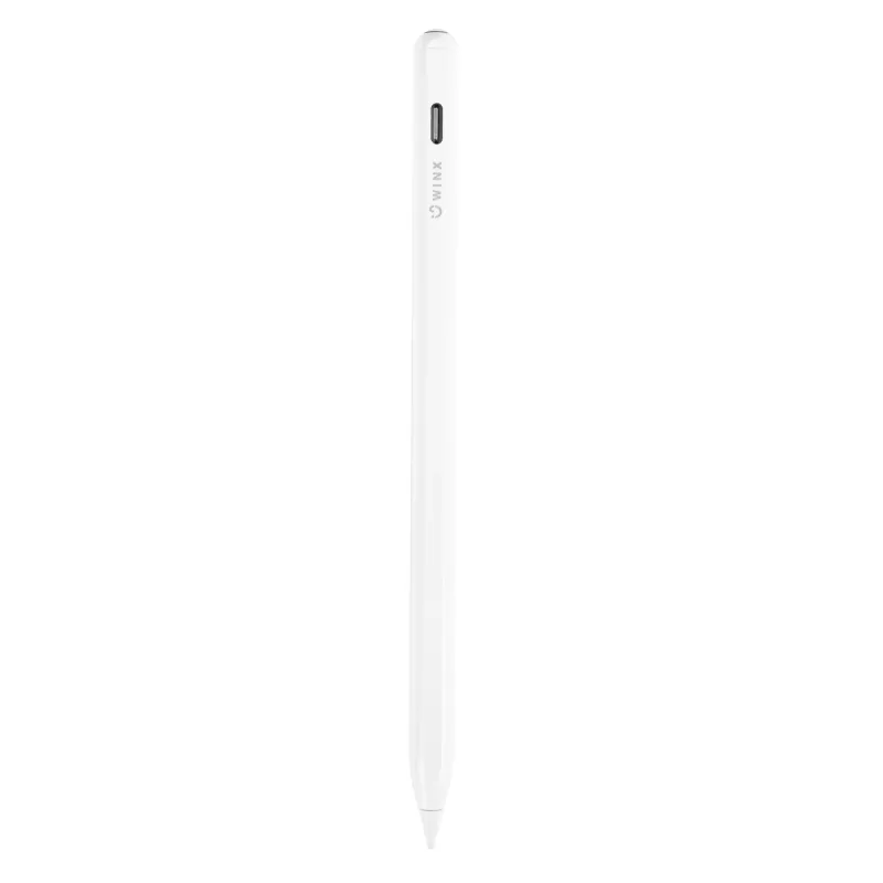 WINX DOODLE Pro iPad-Stift - Weißer aktiver Stift mit Handballenabweisung, Neigungserkennung, magnetischer Befestigung, USB-C-Laden, Ersatzspitze