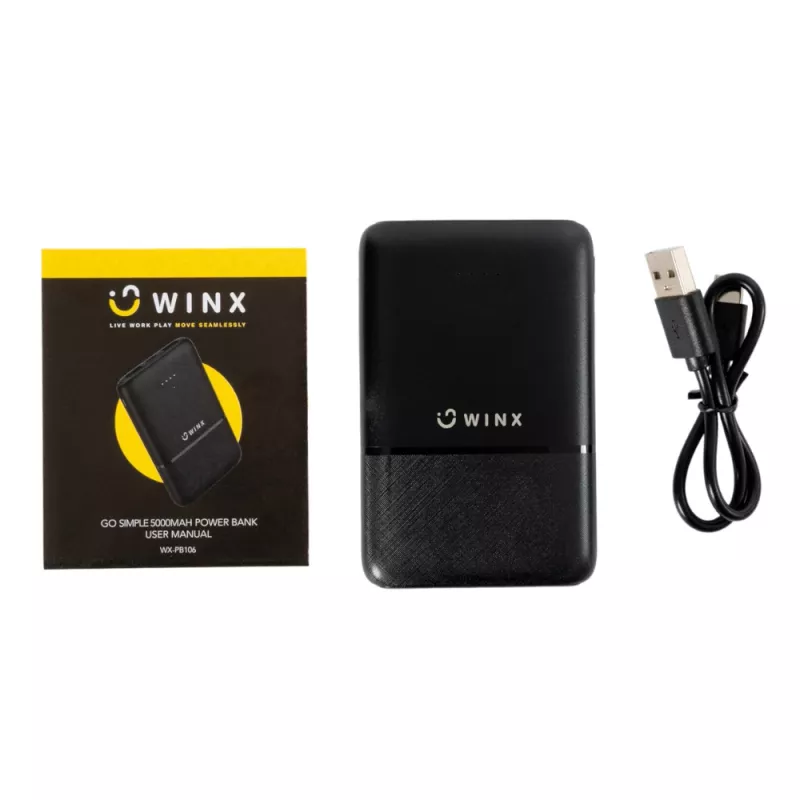 WINX GO Simple 5000mAh Power Bank Schwarz