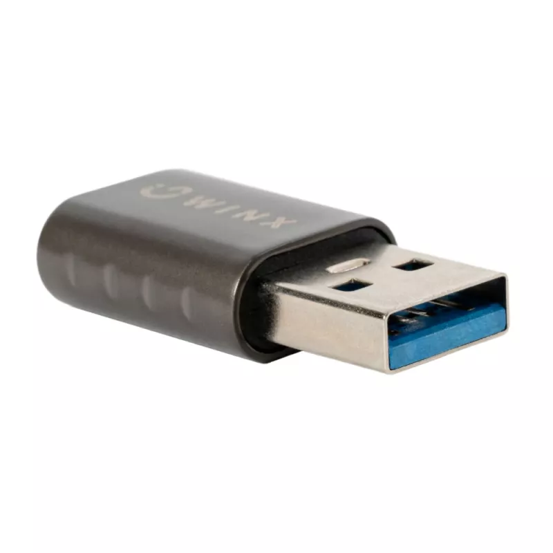 WINX LINK Simple USB-auf-Type-C-Adapter Doppelpack (USB-A-Stecker auf USB-C-Buchse, 5Gbit/s, 15W, Space Grey, 2er-Pack)