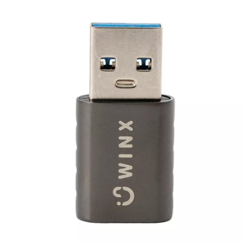 WINX LINK Simple USB-auf-Type-C-Adapter Doppelpack (USB-A-Stecker auf USB-C-Buchse, 5Gbit/s, 15W, Space Grey, 2er-Pack)