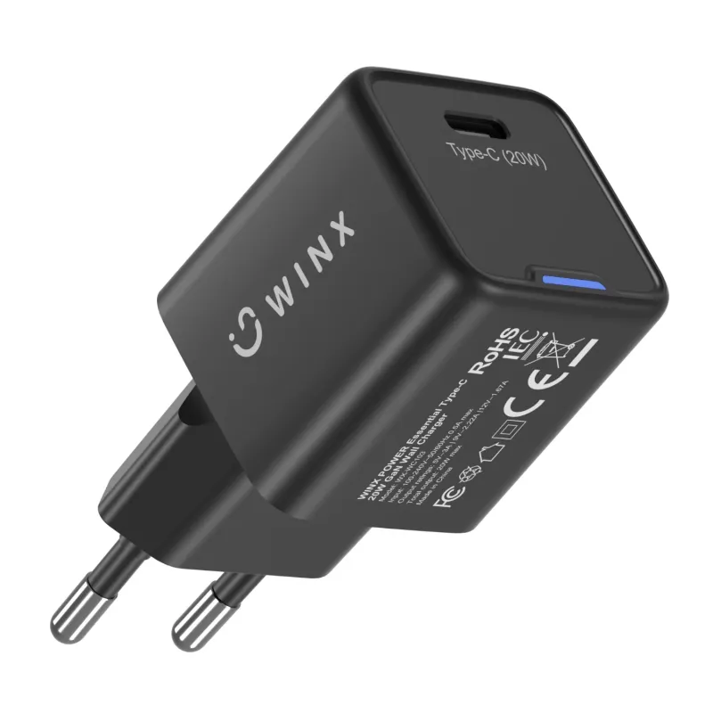 WINX POWER Essential Type-C 20W GaN Wandladegerät - Weiß