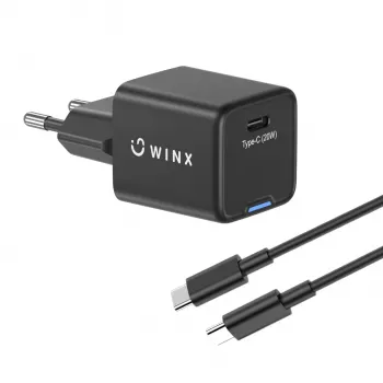 WINX POWER Essential Type-C 20W GaN Wandladegerät - Weiß