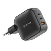 WINX POWER Max 65W GaN-Wandladegerät - 2x USB-C PD, 1x USB-A QC, Schwarz