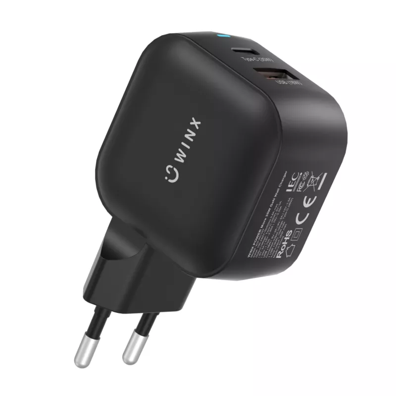 WINX POWER More 35W GaN-Netzteil - Doppel-USB-C & USB-A, PD 3.0 PPS, Weiß