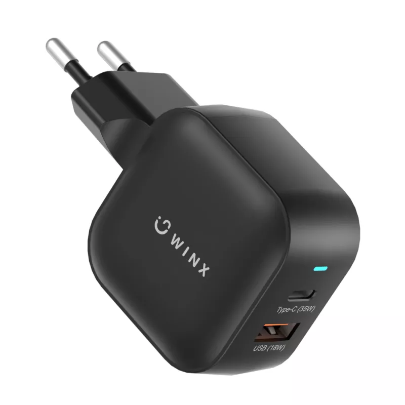 WINX POWER More 35W GaN-Netzteil - Doppel-USB-C & USB-A, PD 3.0 PPS, Weiß
